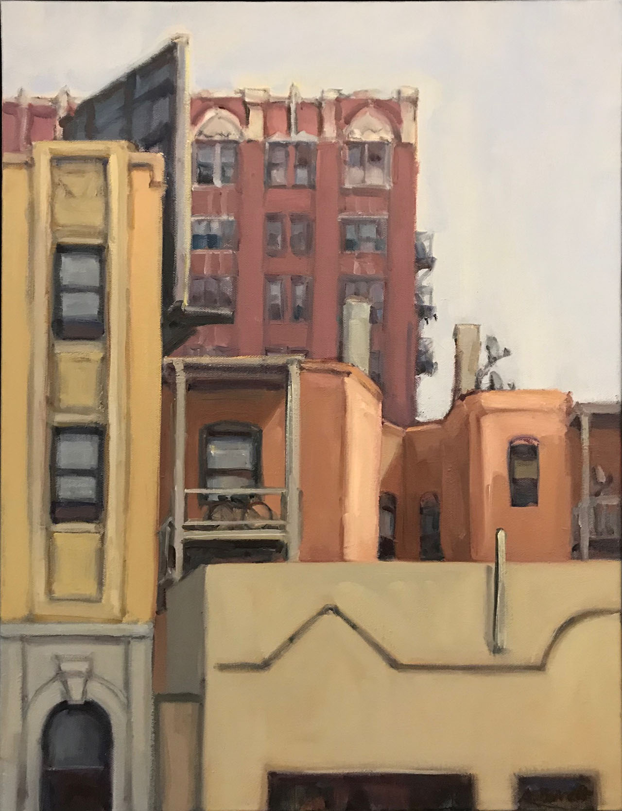 Uptown North Broadway, oil on canvas, 24x18 IN