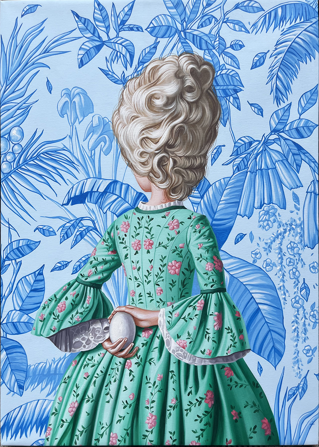 HOMES AND GARDENS, acrylic on canvas, 28 X 20 inches