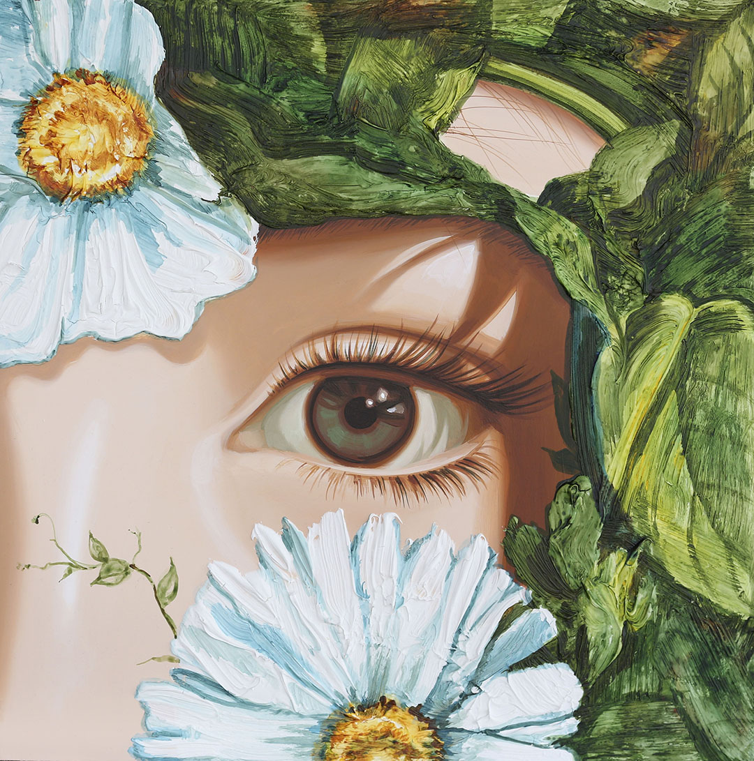 POINT OF VIEW III, acrylic on wood panel,16 x 16 inches
