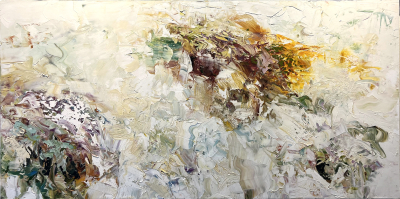 SUNBURST, oil on canvas, 30 x 60 inches