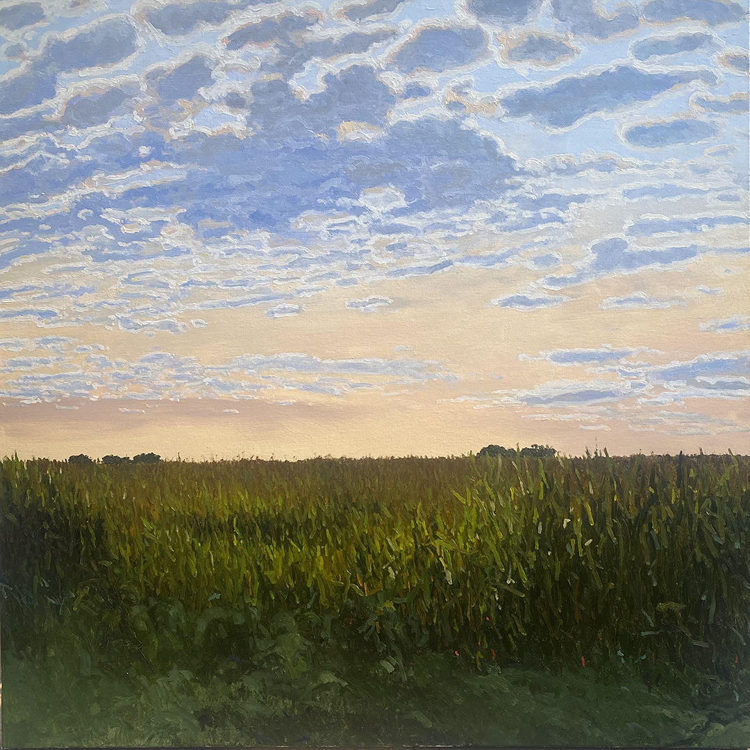 Three Oaks, MI plein air, oil on canvas, 30 x 30 inches