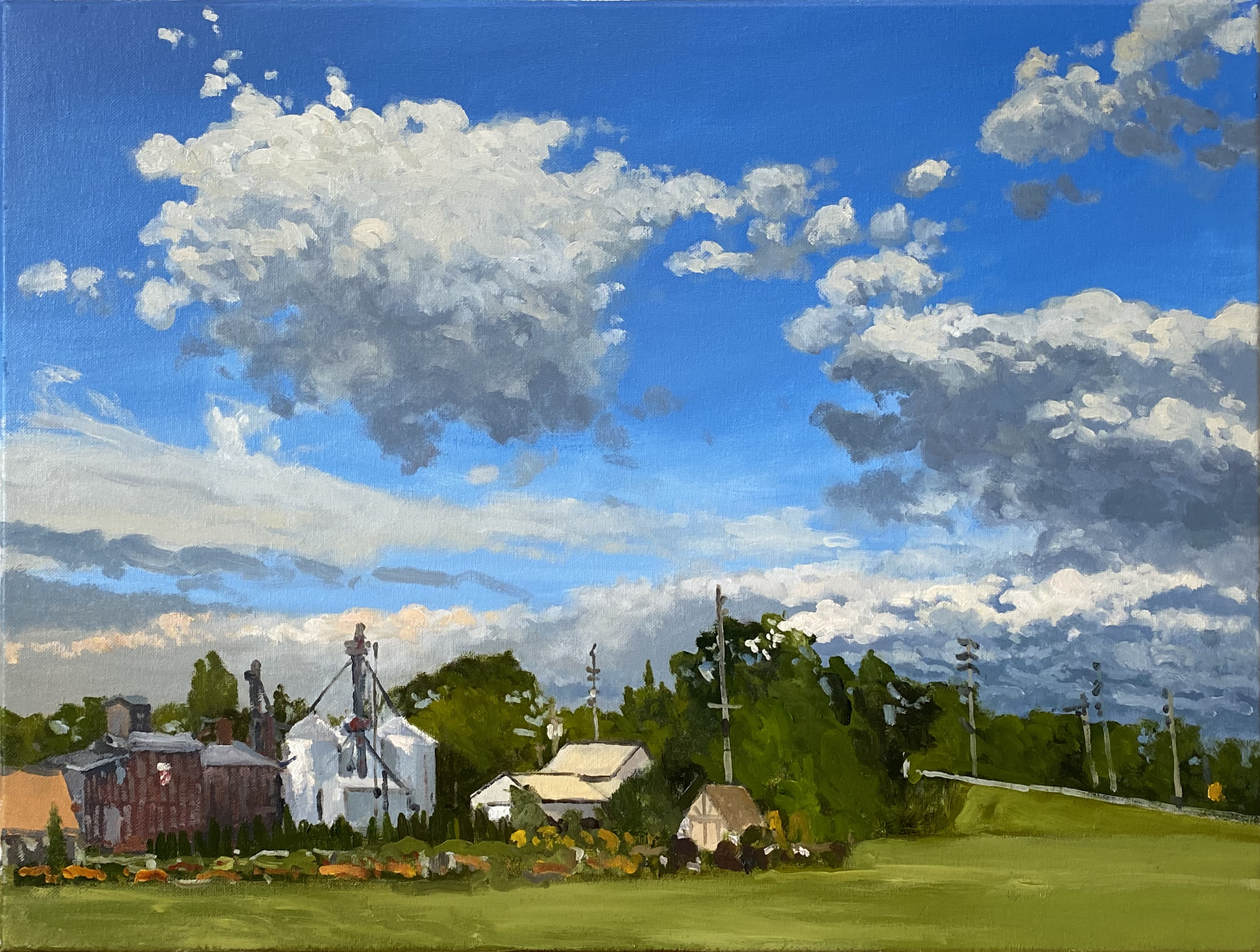 Siefart Supply, Three Oaks, MI plein air, oil on canvas, 18 x 24 inche