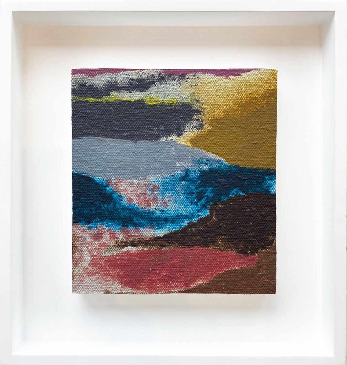 DISTANT SEA sketch, 1982, magna on canvas, 5" x 4.5"