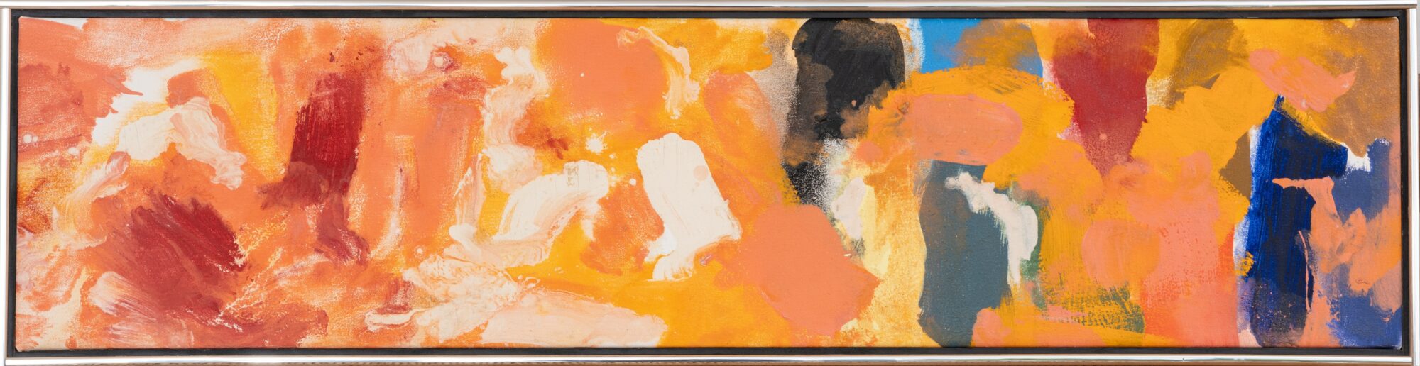 Untitled, circa 1980, magna on canvas, 11 x 46 1/2 inches
