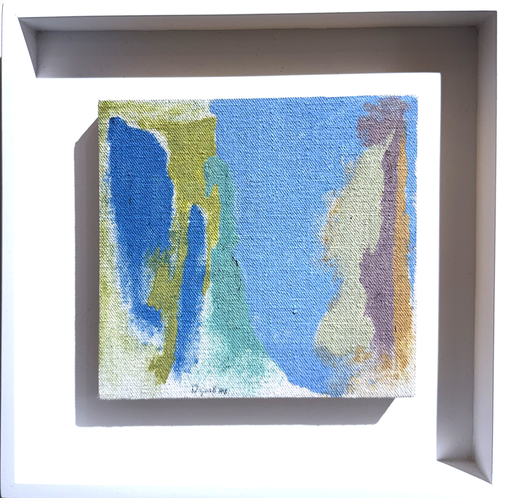 FAR EDGE sketch,1977, magna on canvas, 6 1/8 " x 6 1/2"