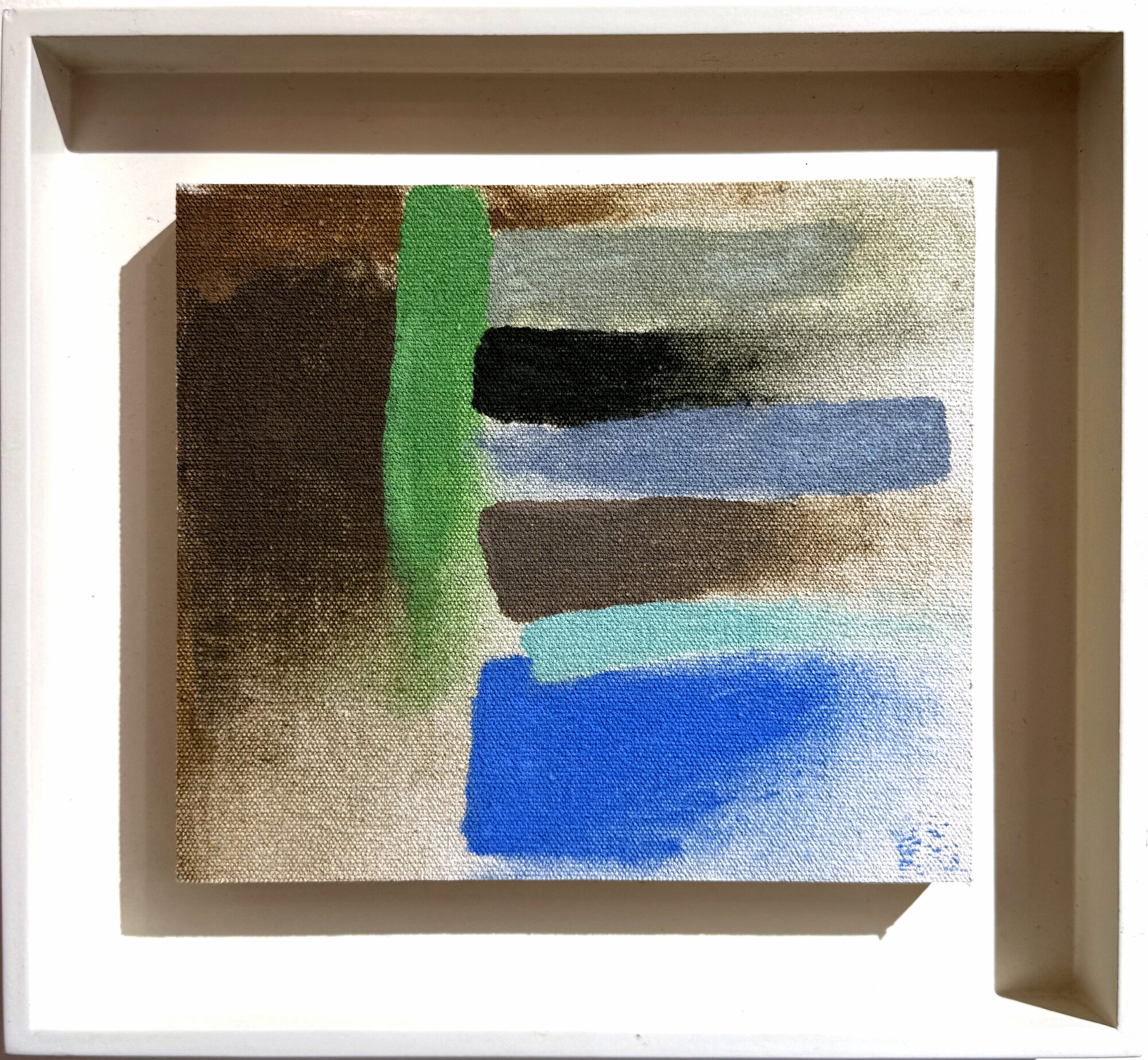 UNTITLED (TO JIMMY XMASS), 1972, magna on canvas, 7" x 7 1/2"