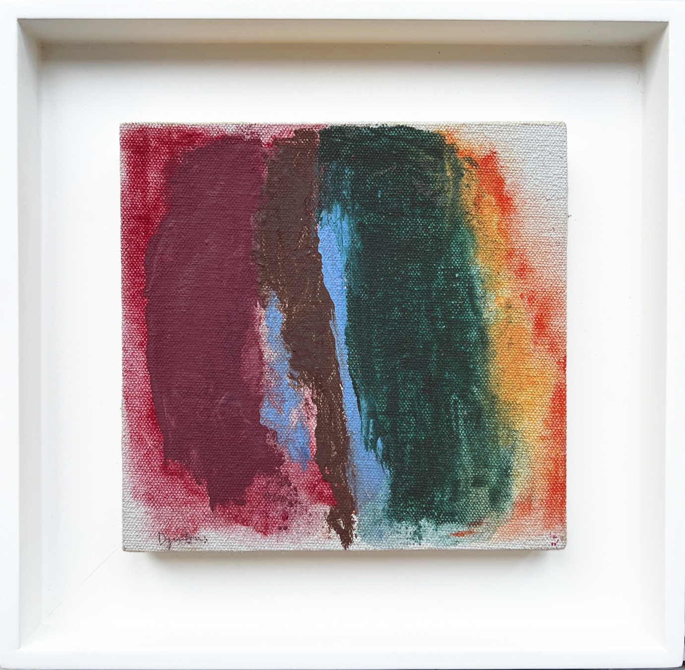 INCA sketch, 1975, magna on canvas, 6.25 x 6 inches