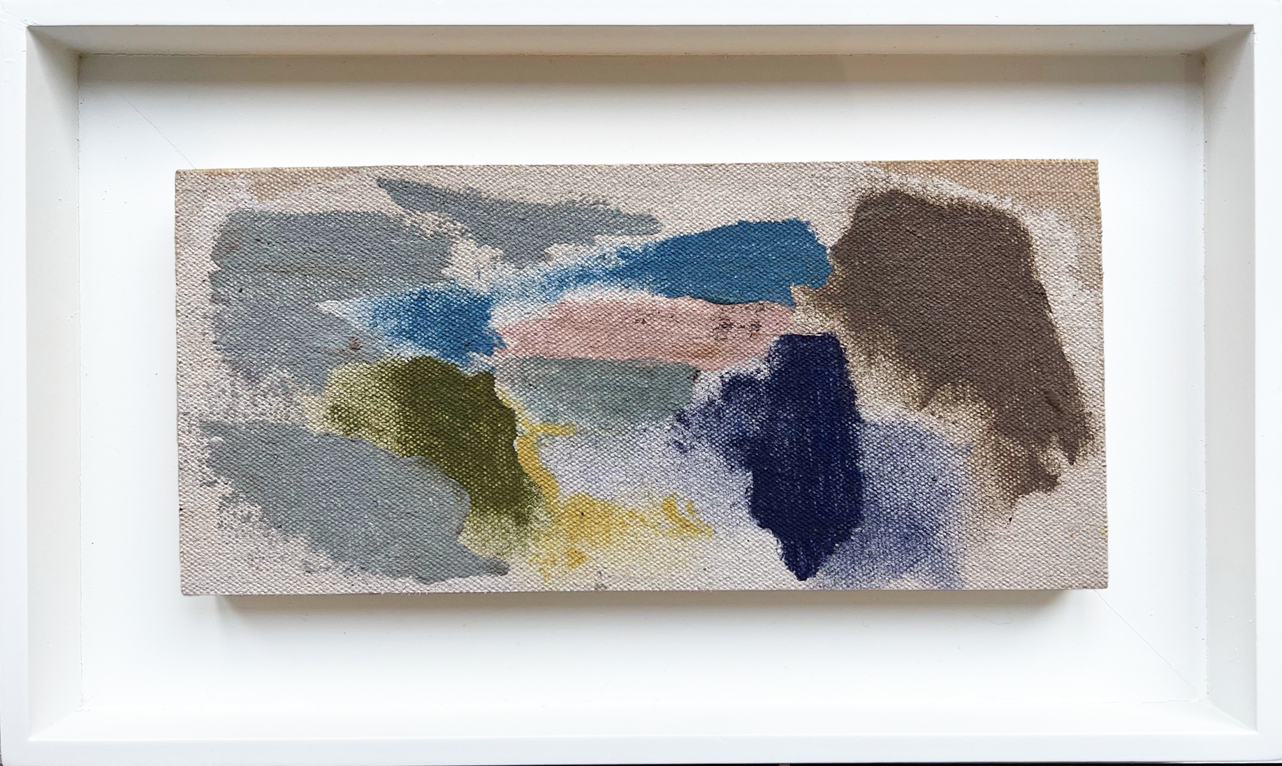 UNTITLED SKETCH 3, 1983, magna on canvas, 4.5 x 9.5 inches
