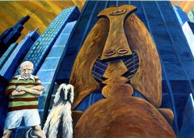 PICASSO KABOUL, oil on canvas, 44 x 65 inches