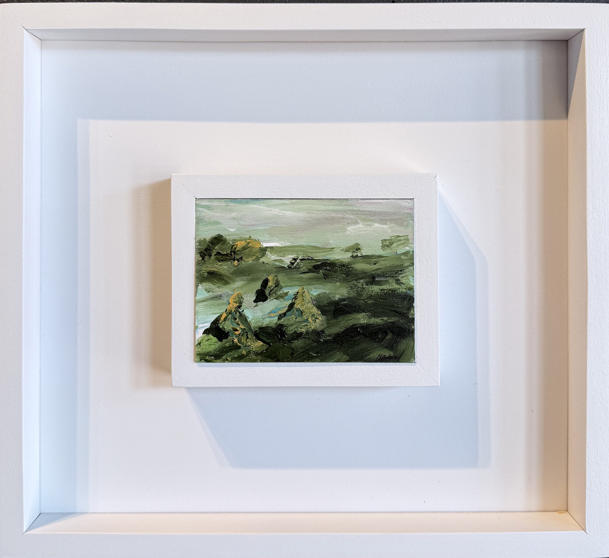 Minature 527, oil on panel, 3" x 4" unframed, 10" x 11" framed