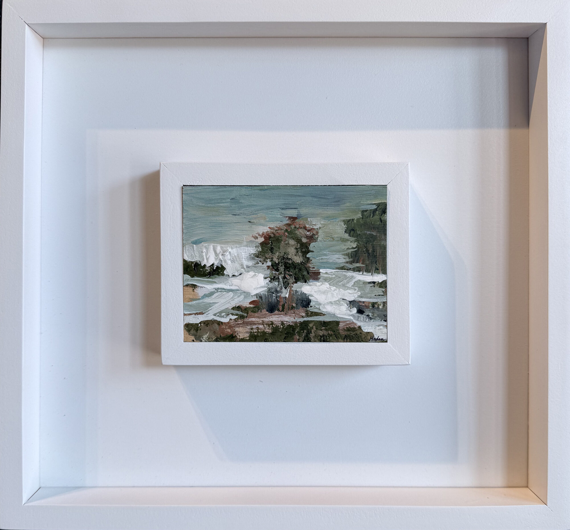 Minature 527, oil on panel, 3" x 4" unframed, 10" x 11" framed