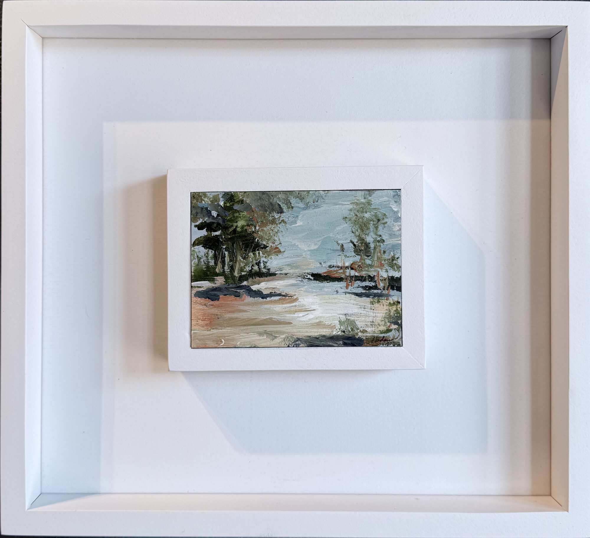 Minature 529, oil on panel, 3" x 4" unframed, 10" x 11" framed
