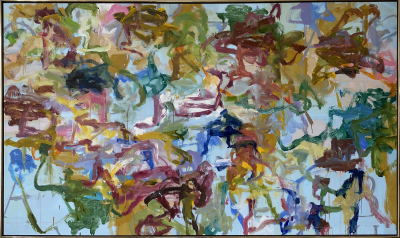 SPIDERS COIN, acrylic on canvas, 45.625 x 79.125 IN