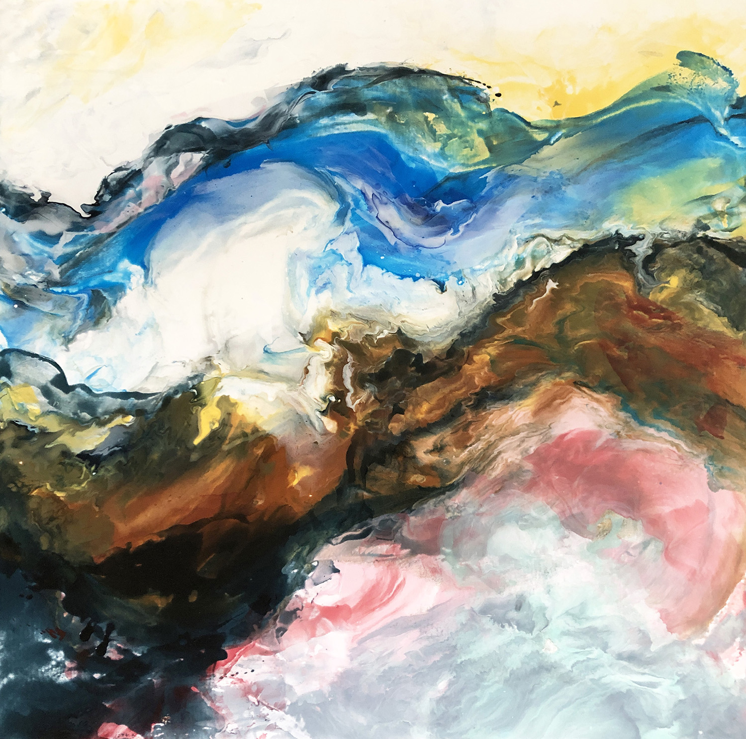 PEAK FLOW, acrylic on canvas, 36 x 36 inches