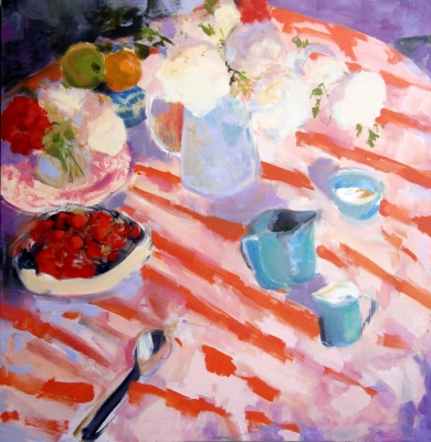 CUPS, oil on canvas, 48"x48"