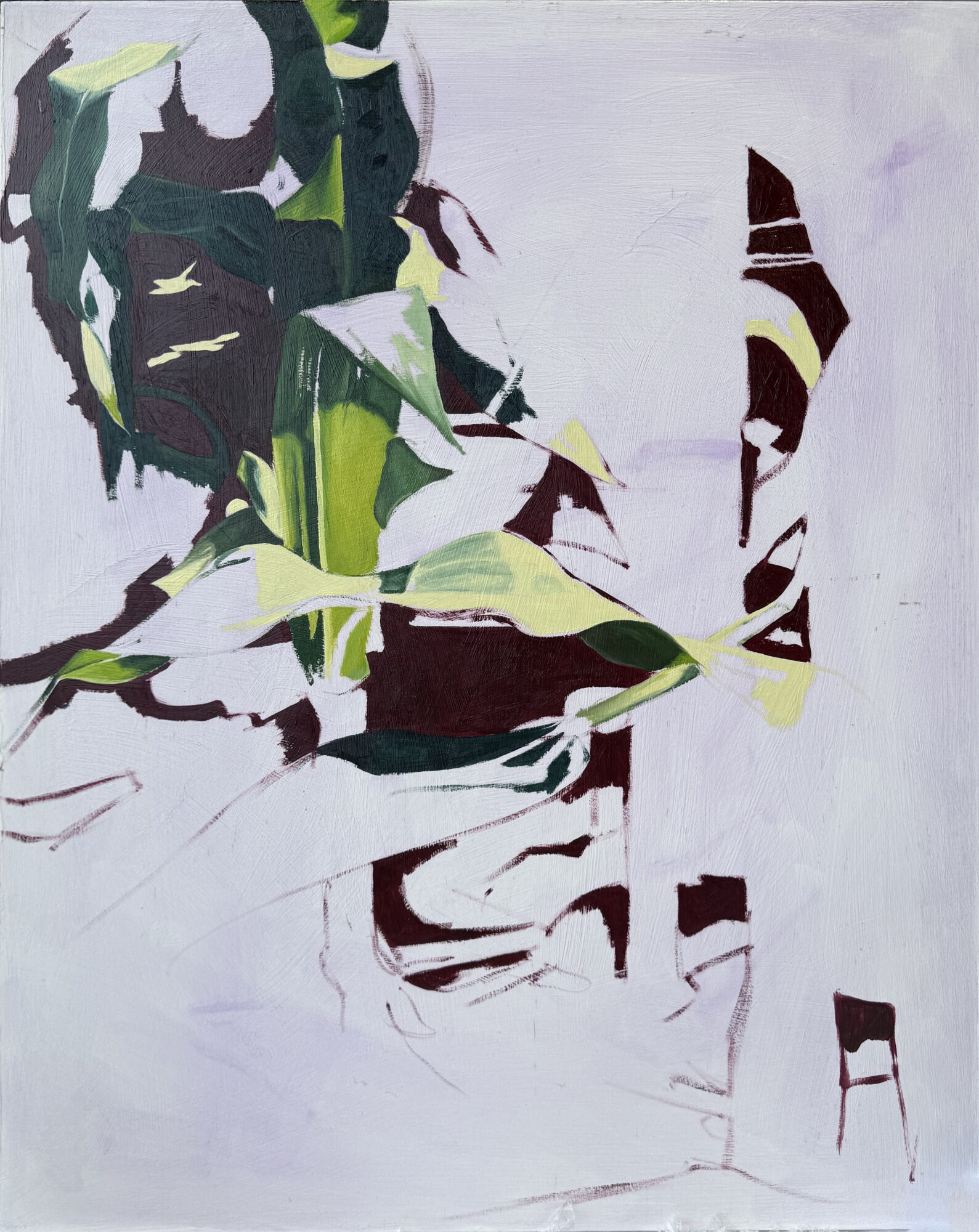 CORN PAINTING #14, oil on wood, 20 x 16 iches, 2025