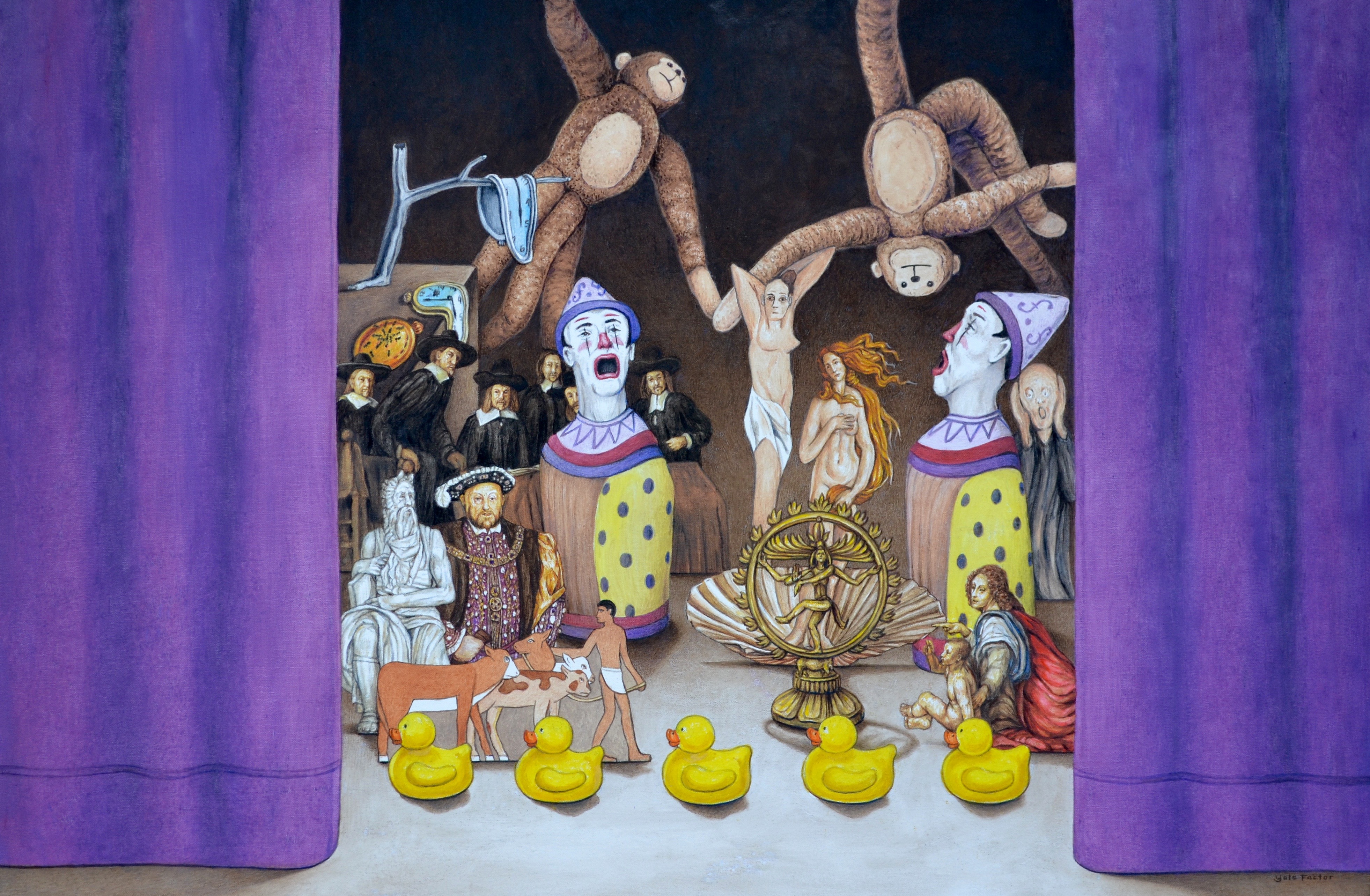 SIDE SHOW, oil on canvas, 24 x 36 inches