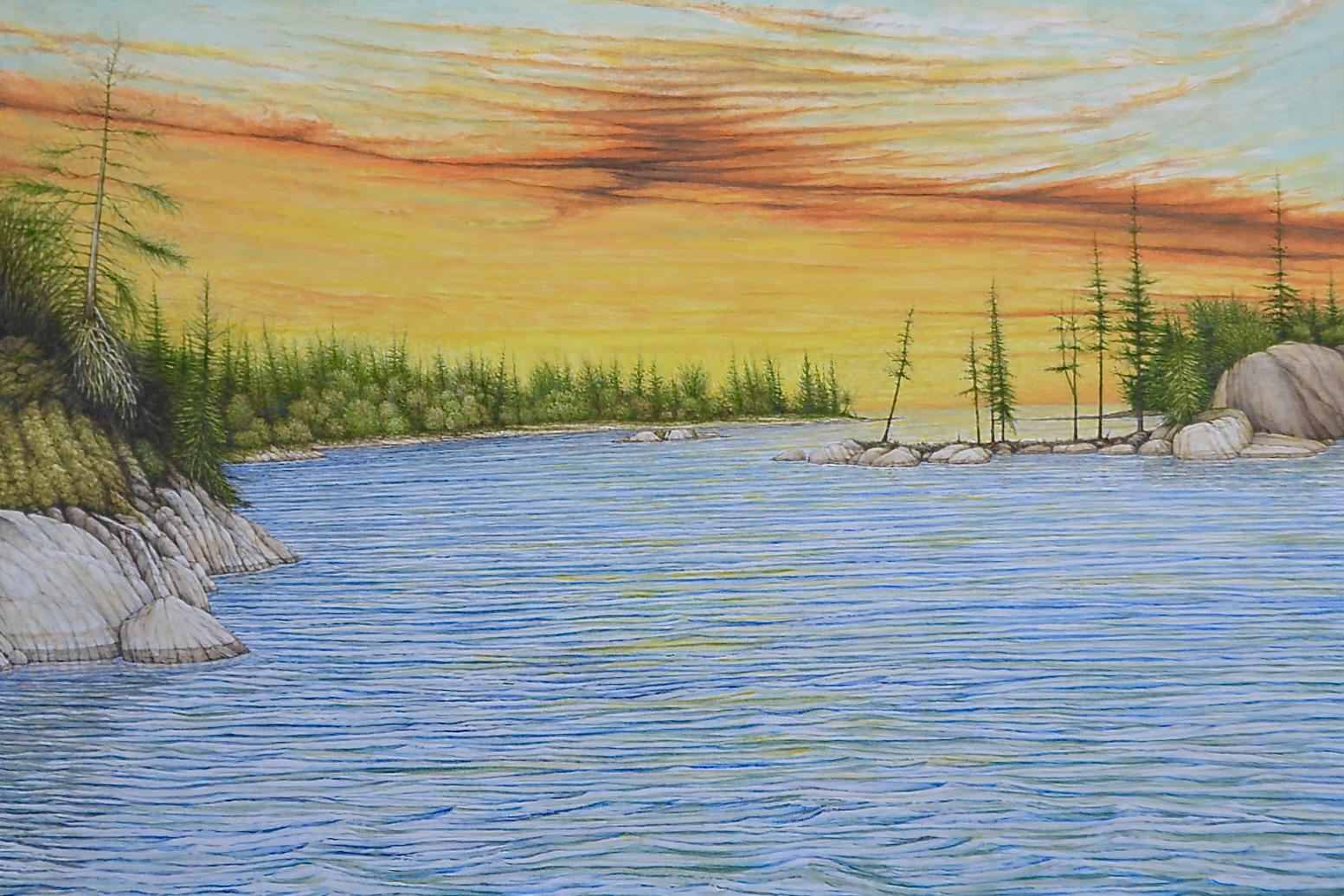 NORTHERN ISLANDS, oil on canvas, 24 x 36 inches