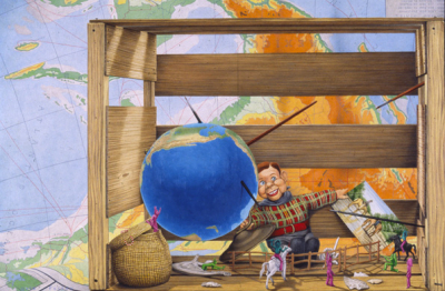 HOW THE WEST WAS WON, oil on canvas, 24 x 36 inches