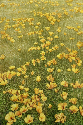 FIELD OF GOLD, oil on canvas, 36 x 24 inches